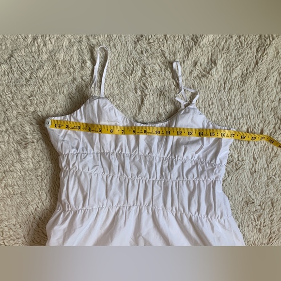Express tiered white goddess maxi summer dress size small adjustable strap - Picture 9 of 10